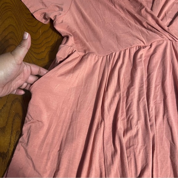 NEW Torrid At The Knee Super Soft Drape Front Skater Dress in Desert Sand Sz 4X - Picture 7 of 16